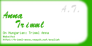 anna trimml business card